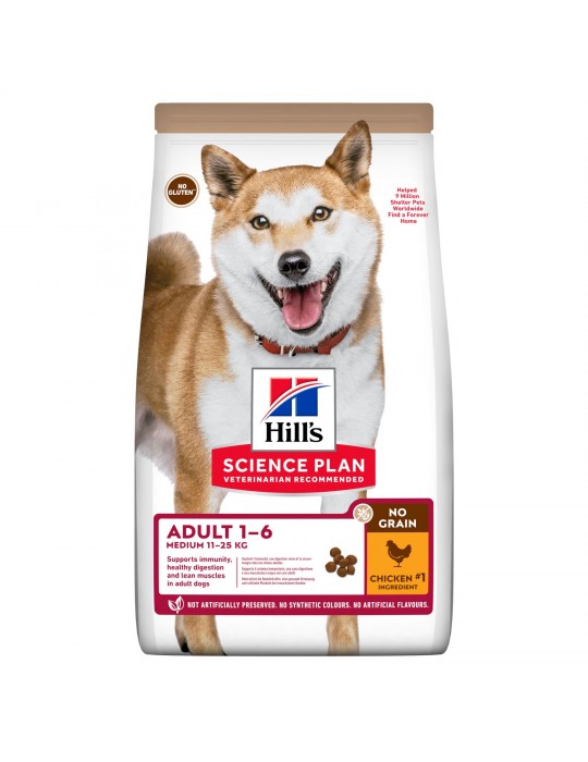 Hills Science Plan No Grain Medium Adult Dog Food With Chicken