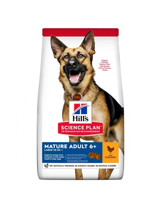 Hills Science Plan Large Breed Mature Adult 6 Dog Food With Chicken